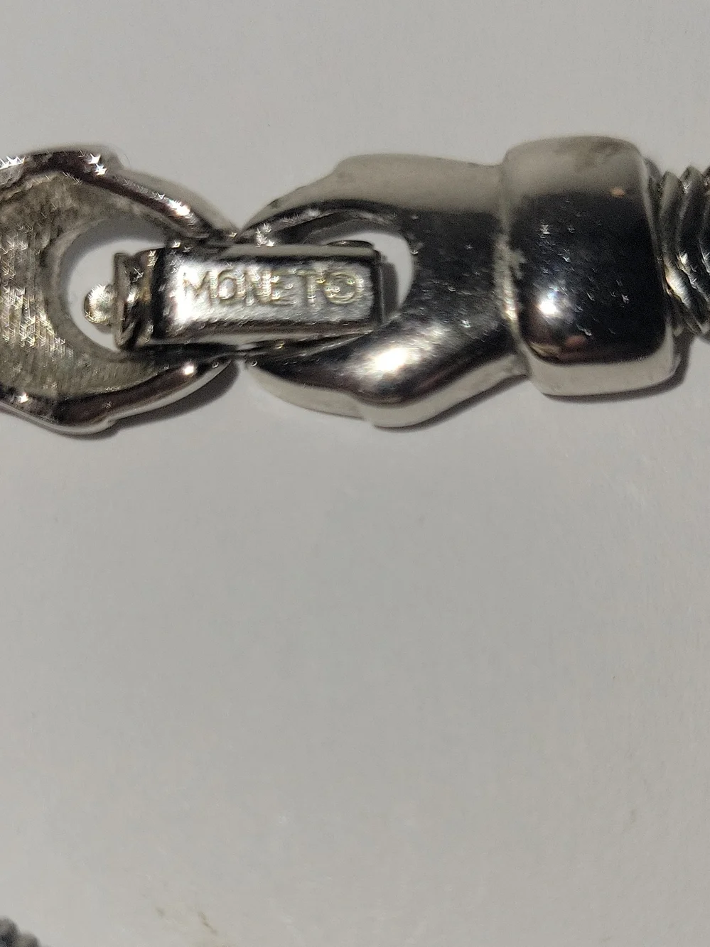 Vintage Monet Silver Snake Chain Necklace - Picture 3 of 3